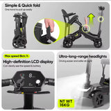 Welzo RaptorFold — Lightweight 16kg Foldable Mobility Scooter (Dark Grey)