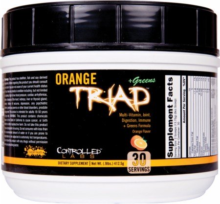 Controlled Labs Orange Triad + Greens, Lemon Ice Tea - 418 grams