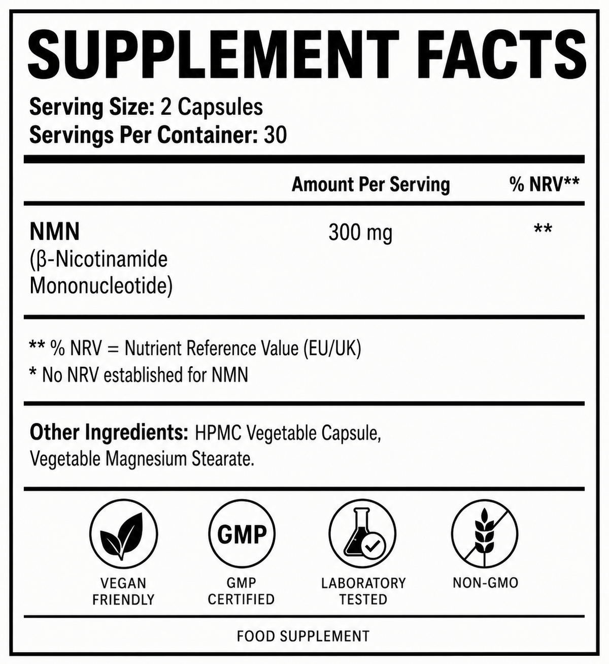 Ultra Purity NMN Pro 300mg gentle-start NAD+ capsules – view 9