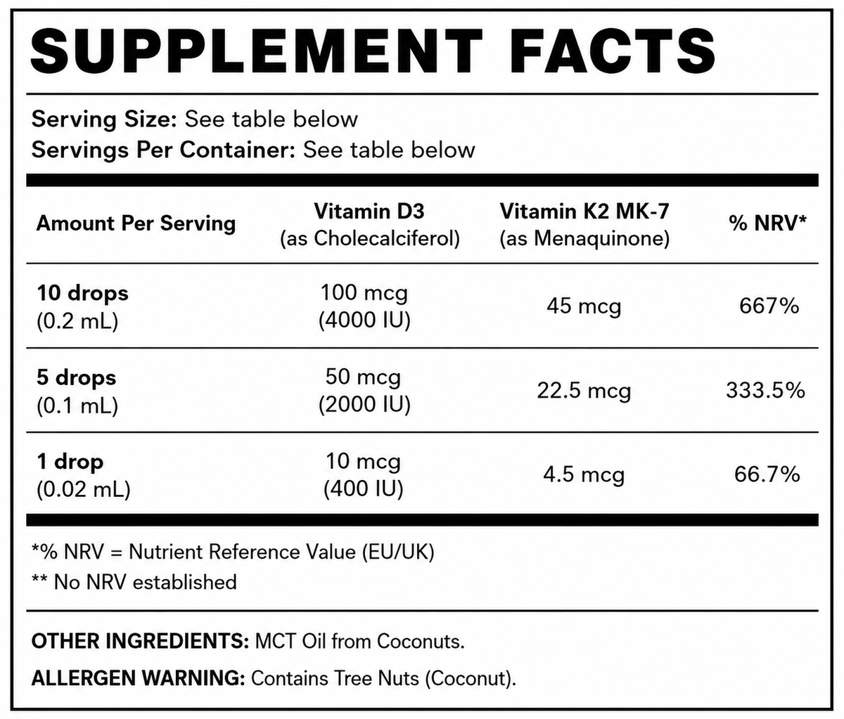 Ultra Purity Vitamin D3 plus K2 MK-7 liquid drops – view 9