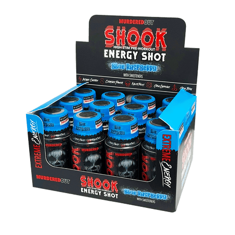 Murdered Out Shook Energy Shot 12x60ml Blue Raspberry