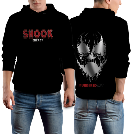 Murdered Out Shook Hoodie Medium Black