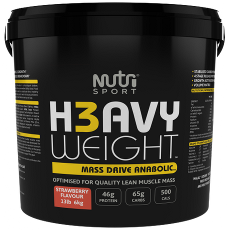 NutriSport H3avyweight Mass Drive Anabolic 6kg Strawberry