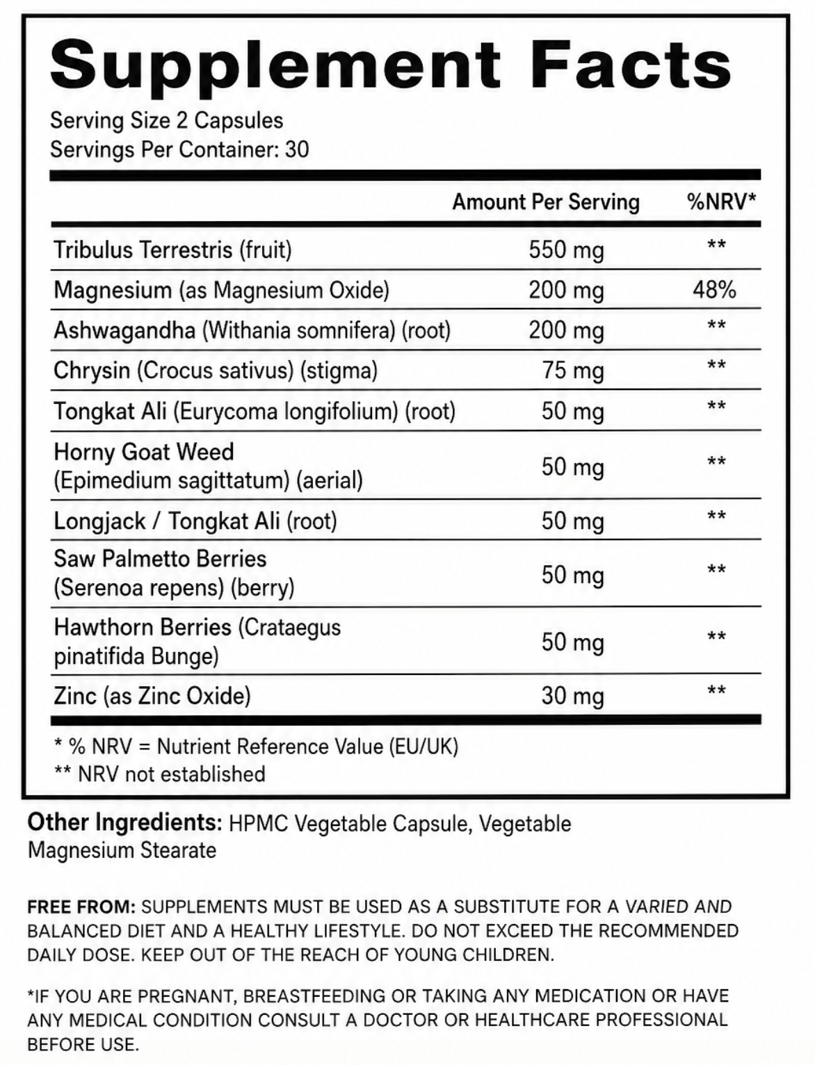 Ultra Purity TestoMax natural testosterone support capsules for men – view 6