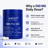 Ultra Purity NMN Pro 500mg everyday NAD+ capsules – view 2