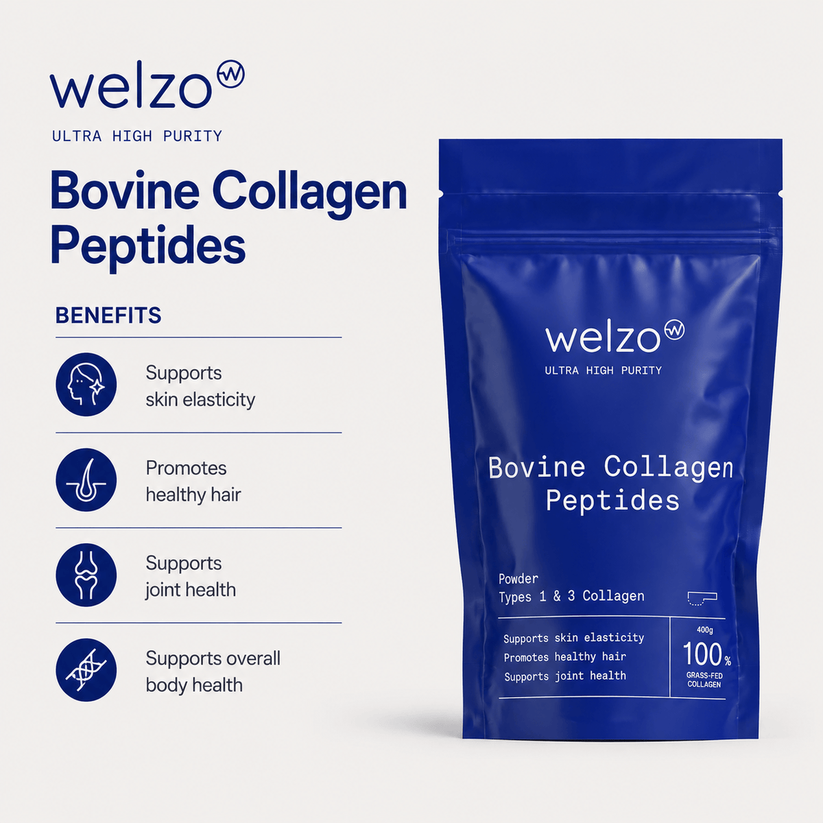 Ultra Purity bovine collagen peptides powder for skin and joints – view 2