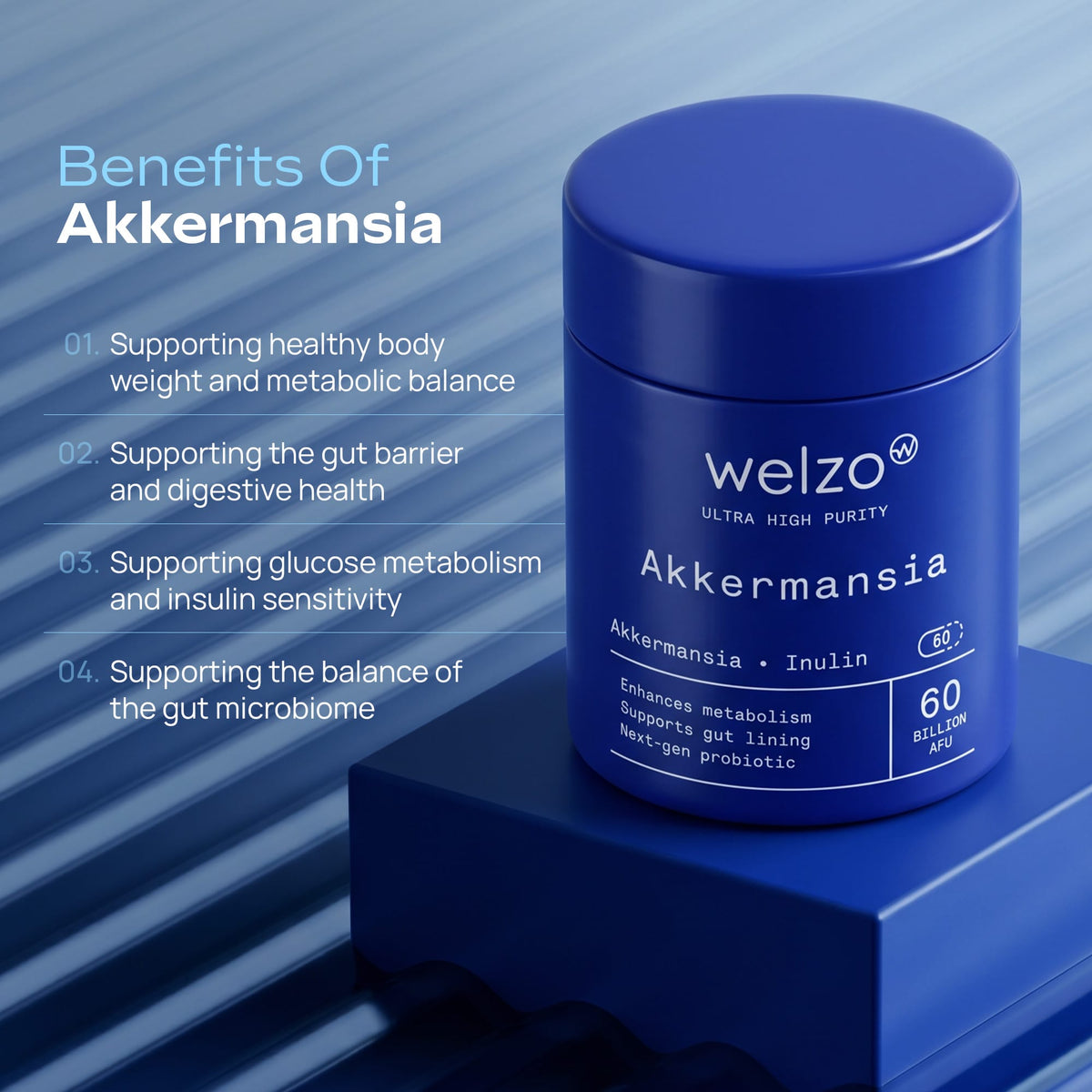 Ultra Purity Akkermansia 60 billion AFU gut health probiotic – view 23