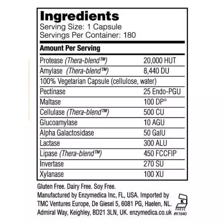 Enzymedica Digest Basic Capsules (UK Label)