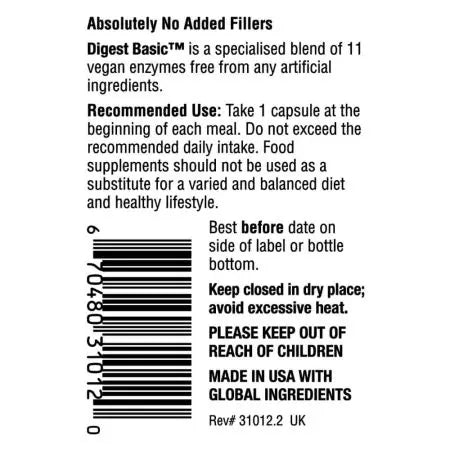 Enzymedica Digest Basic Capsules (UK Label)