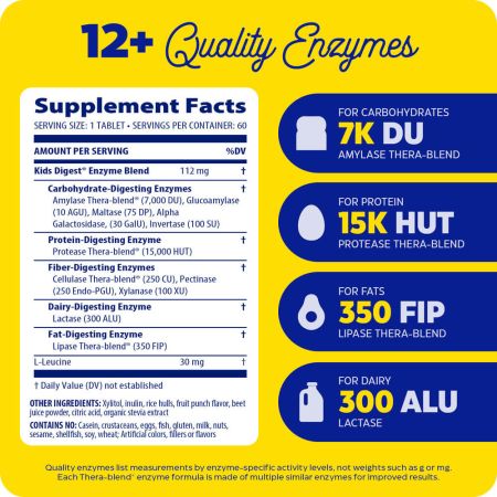 Enzymedica Kids Digest Chewable Fruit Punch Chewables