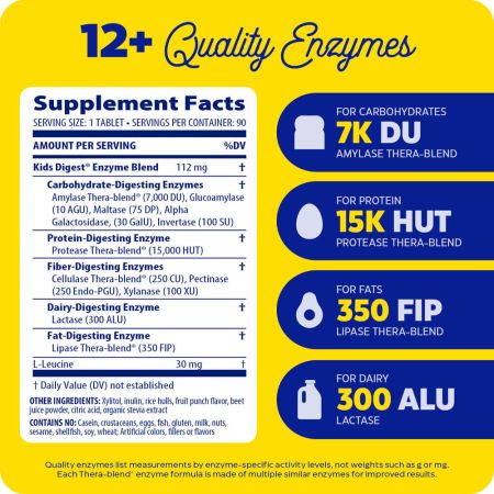 Enzymedica Kids Digest Chewable Fruit Punch Chewables