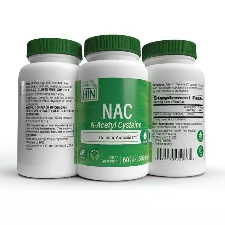 Health Thru Nutrition NAC (NAcetyl Cysteine) 600mg Veggie Capsules