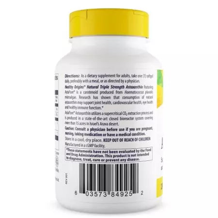 Healthy Origins Astaxanthin 12mg 60 Softgels
