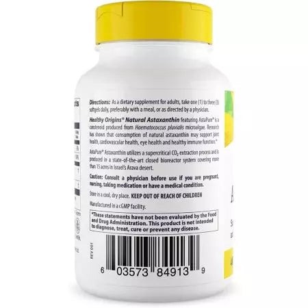 Healthy Origins Astaxanthin 4mg Softgels