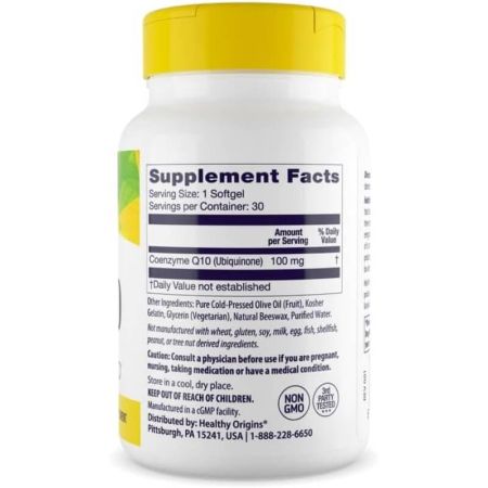 Healthy Origins CoQ10 100mg Softgels