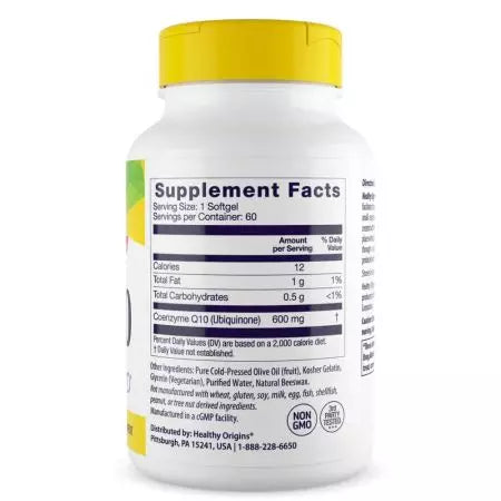 Healthy Origins CoQ10 600mg Softgels
