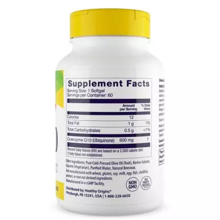 Healthy Origins CoQ10 600mg Softgels