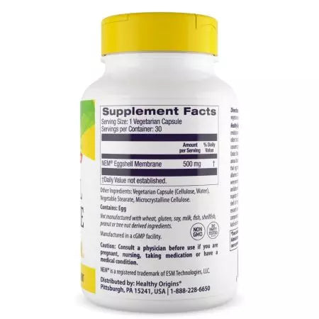 Healthy Origins Eggshell Membrane 500mg Veggie Capsules