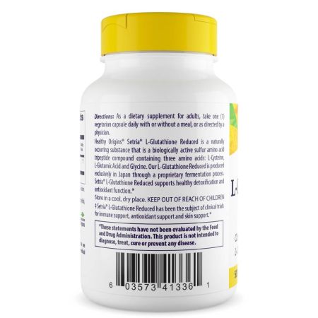 Healthy Origins LGlutathione Reduced 500mg Veggie Capsules