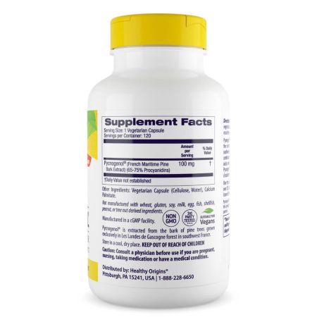 Healthy Origins Pycnogenol 100 mg Veggie Capsules