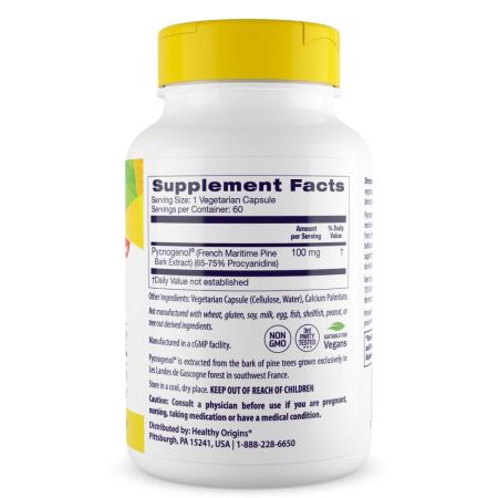 Healthy Origins Pycnogenol 100 mg Veggie Capsules