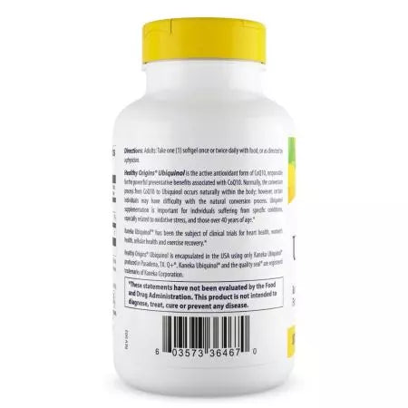 Healthy Origins Ubiquinol 100mg Softgels