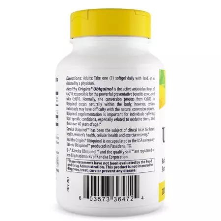 Healthy Origins Ubiquinol 200mg Softgels