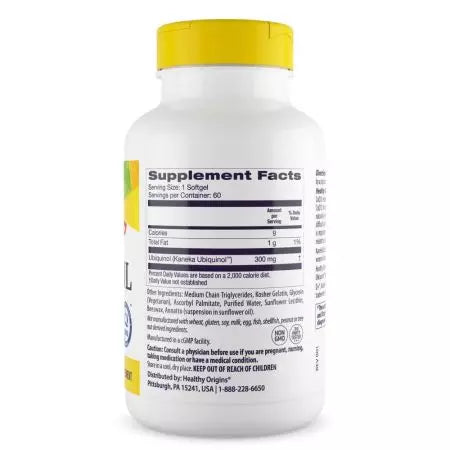 Healthy Origins Ubiquinol 300mg Softgels