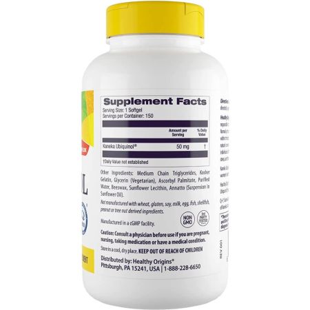 Healthy Origins Ubiquinol 50mg Softgels