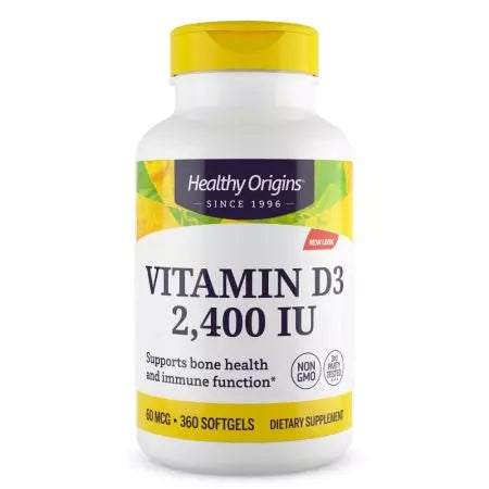 Healthy Origins Vitamin D3 2,400iu Softgels