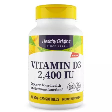 Healthy Origins Vitamin D3 2,400iu Softgels