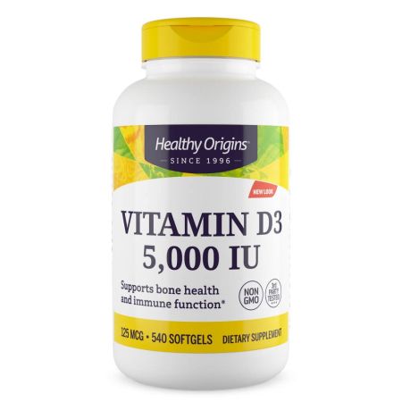 Healthy Origins Vitamin D3 5,000iu Softgels
