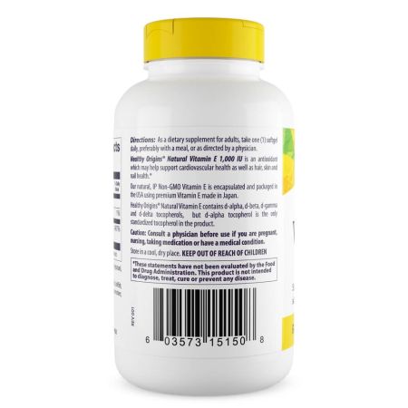 Healthy Origins Vitamin E 1,000iu Softgels