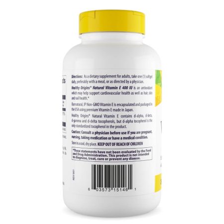 Healthy Origins Vitamin E 400iu Softgels