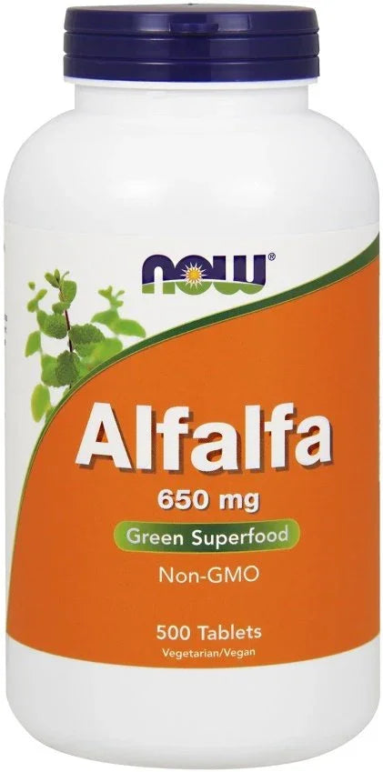 NOW Foods Alfalfa, 650mg - 500 tablets