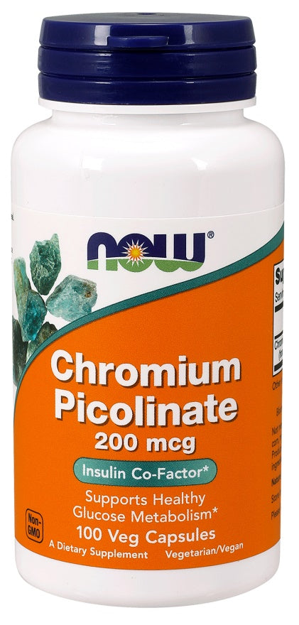 NOW Foods Chromium Picolinate, 200mcg - 100 vcaps