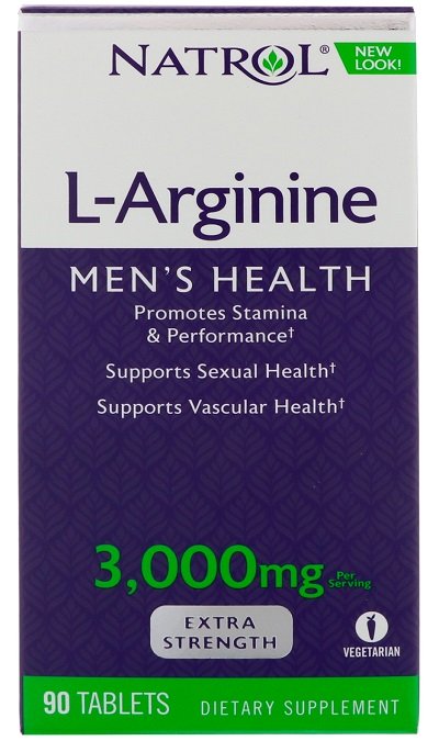 Natrol L-Arginine, 3000mg - 90 tablets
