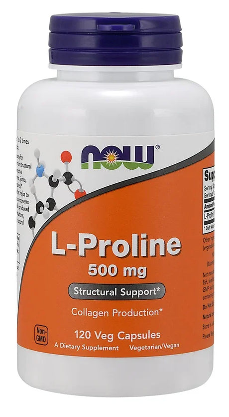 NOW Foods L-Proline, 500mg - 120 vcaps