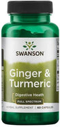 Swanson Ginger & Turmeric - 60 caps