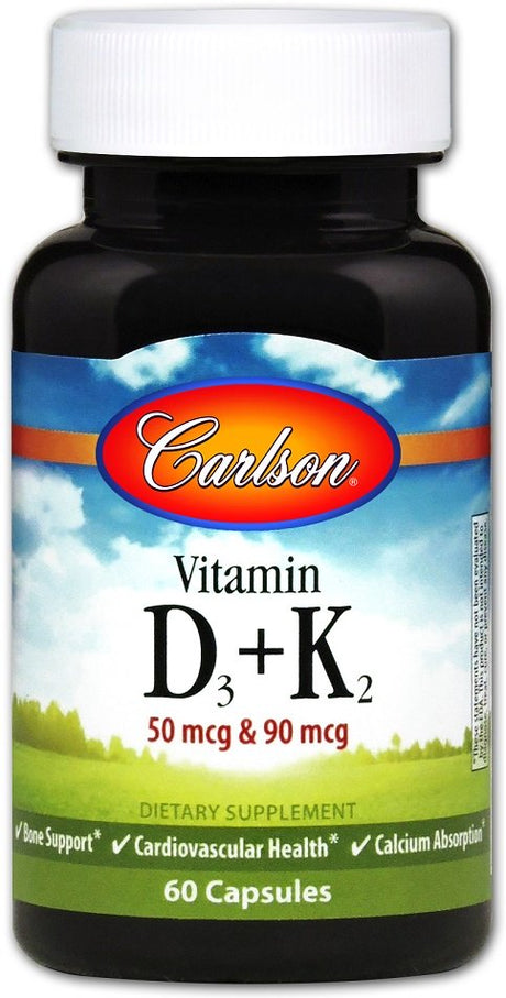 Carlson Labs Vitamin D3 + K2 - 60 caps