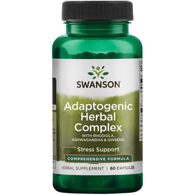 Swanson Adaptogenic Herbal Complex with Rhodiola, Ashwagandha & Ginseng - 60 caps