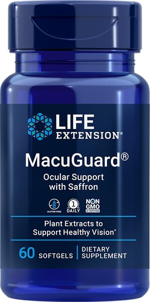 Life Extension MacuGuard Ocular Support with Saffron - 60 softgels