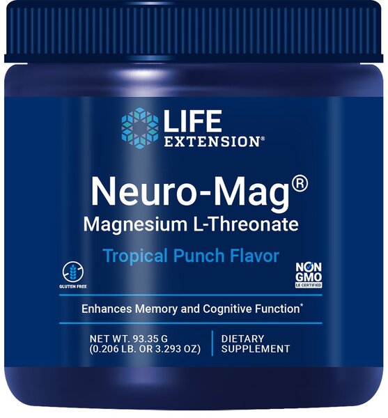 Life Extension Neuro-Mag Magnesium L-Threonate, Tropical Punch - 93 grams