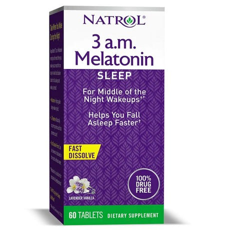 Natrol 3 a.m. Melatonin Fast Dissolve, Lavender Vanilla - 60 tablets