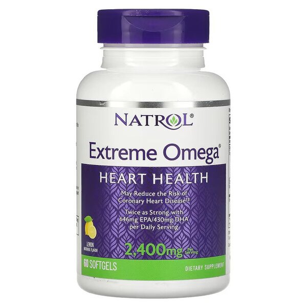 Natrol Extreme Omega, 2400mg (Lemon) - 60 softgels