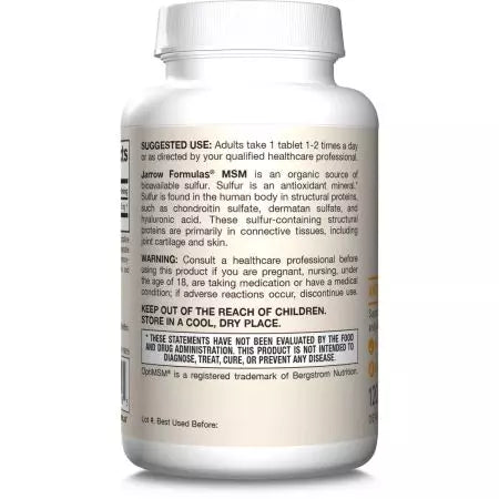 Jarrow Formulas MSM 1,000mg Veggie Capsules