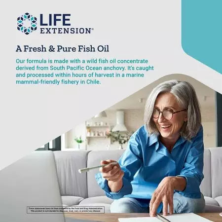 Life Extension Super Omega3 Plus EPA/DHA Fish Oil Sesame Lignans Olive Extract Krill & Astaxanthin 120 Softgels