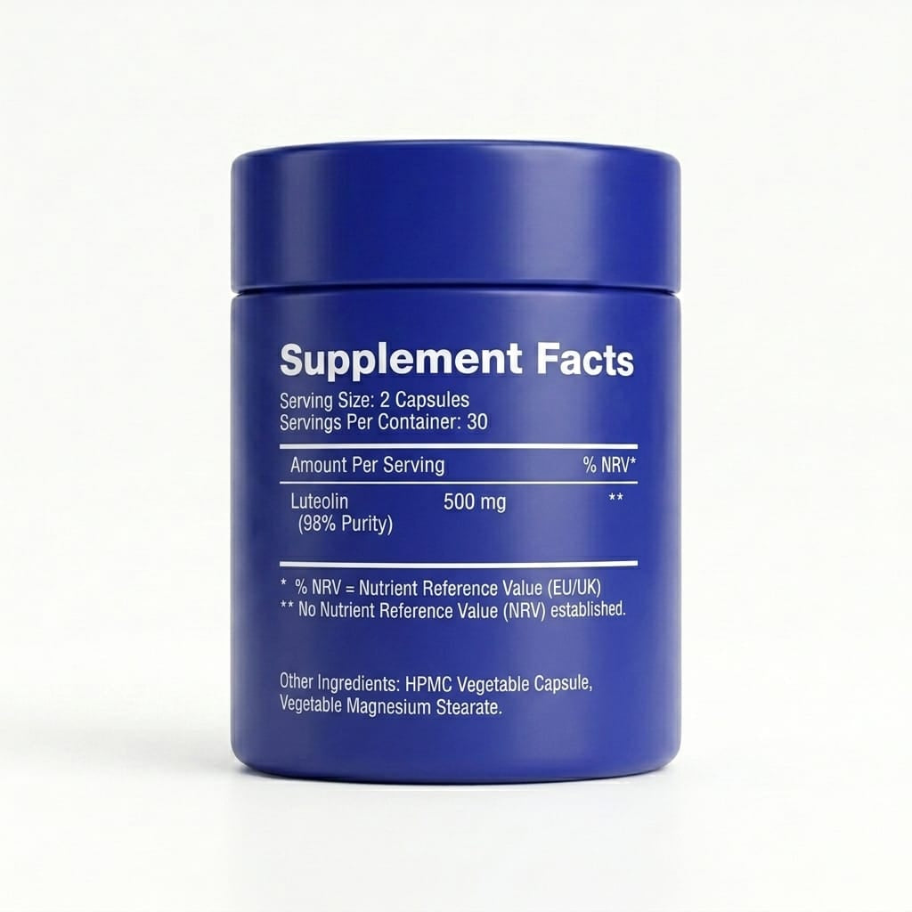 Ultra Purity Luteolin 500mg antioxidant flavonoid capsules – view 11