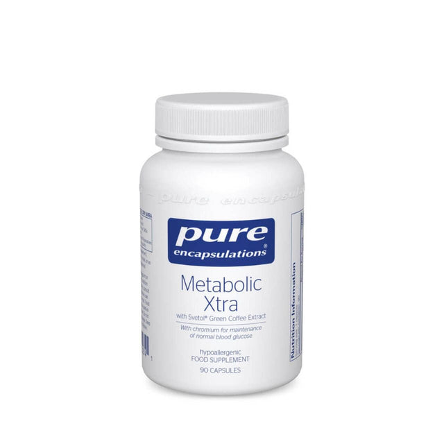 Metabolic Xtra with SvetolÂ® Green Coffee Extract, 90 capsules - Pure Encapsulations - welzo