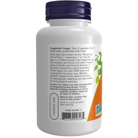 Now Foods Cat's Claw 500mg Veg Capsules